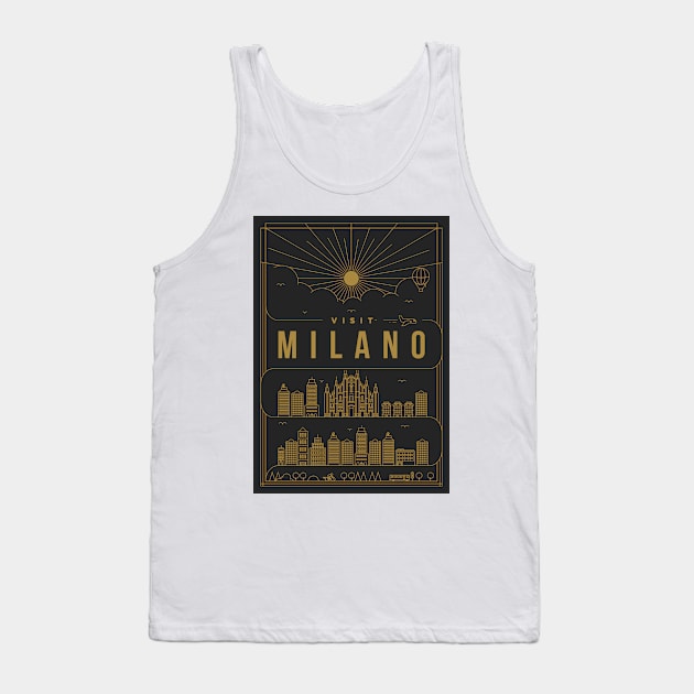 Milano Minimal Lineal Poster Tank Top by kursatunsal